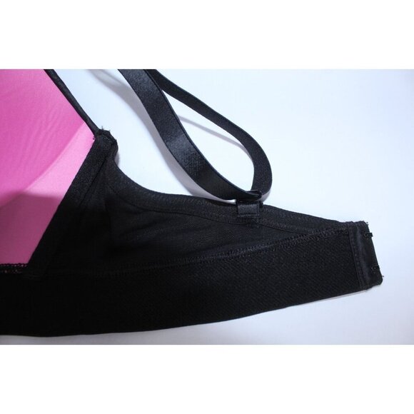Pink By Victoria's Secret 38 D Black Solid Push Up Lightly Padded Unwired NWT - Picture 14 of 15